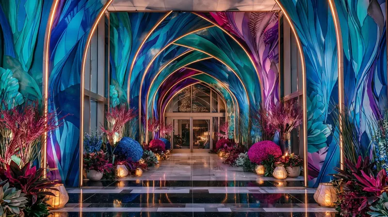 A luminous passage opening into a meeting place, from the Deeper Currents story
